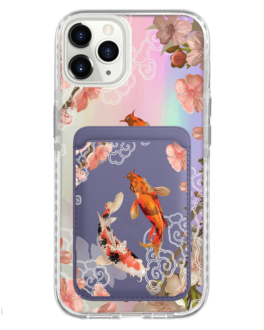 iPhone Magnetic Wallet Holo Case - Oil Painting Koi