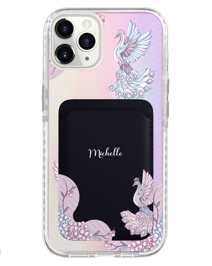 iPhone Magnetic Wallet Holo Case - Peacock 1.0