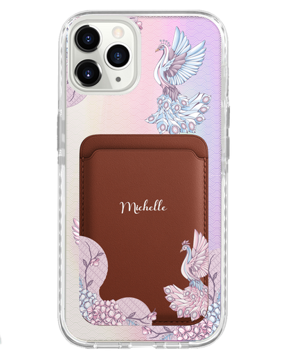 iPhone Magnetic Wallet Holo Case - Peacock 1.0
