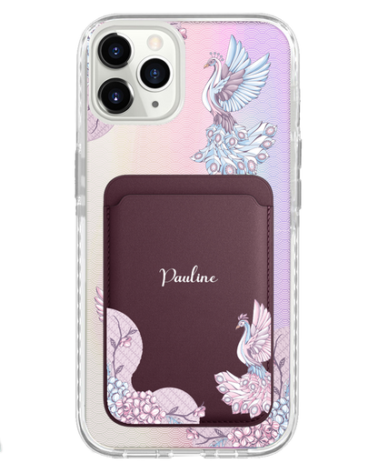 iPhone Magnetic Wallet Holo Case - Peacock 1.0