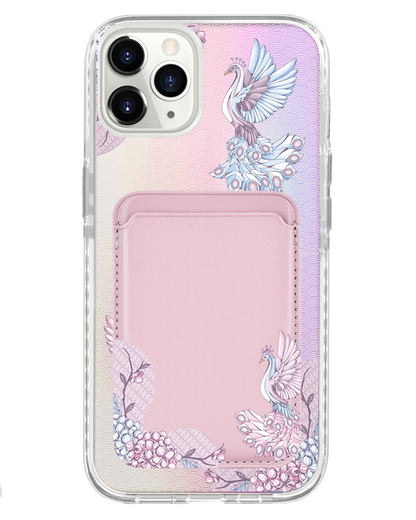 iPhone Magnetic Wallet Holo Case - Peacock 1.0
