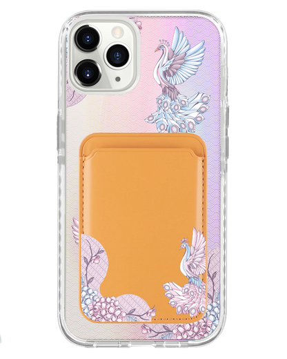 iPhone Magnetic Wallet Holo Case - Peacock 1.0