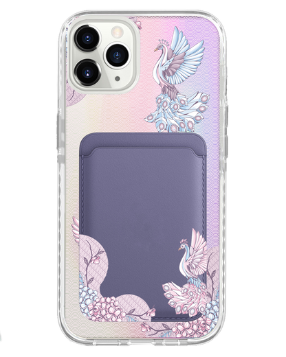 iPhone Magnetic Wallet Holo Case - Peacock 1.0