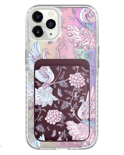 iPhone Magnetic Wallet Holo Case - Peacock 2.0