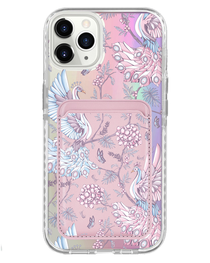 iPhone Magnetic Wallet Holo Case - Peacock 2.0
