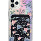 iPhone Magnetic Wallet Holo Case - Pink & Blue Florals