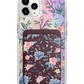 iPhone Magnetic Wallet Holo Case - Pink & Blue Florals