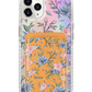 iPhone Magnetic Wallet Holo Case - Pink & Blue Florals