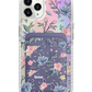 iPhone Magnetic Wallet Holo Case - Pink & Blue Florals