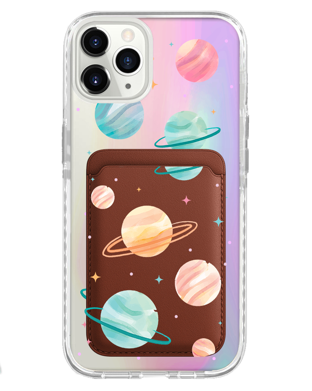 iPhone Magnetic Wallet Holo Case - Planetarium 1.0