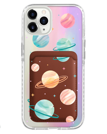 iPhone Magnetic Wallet Holo Case - Planetarium 1.0