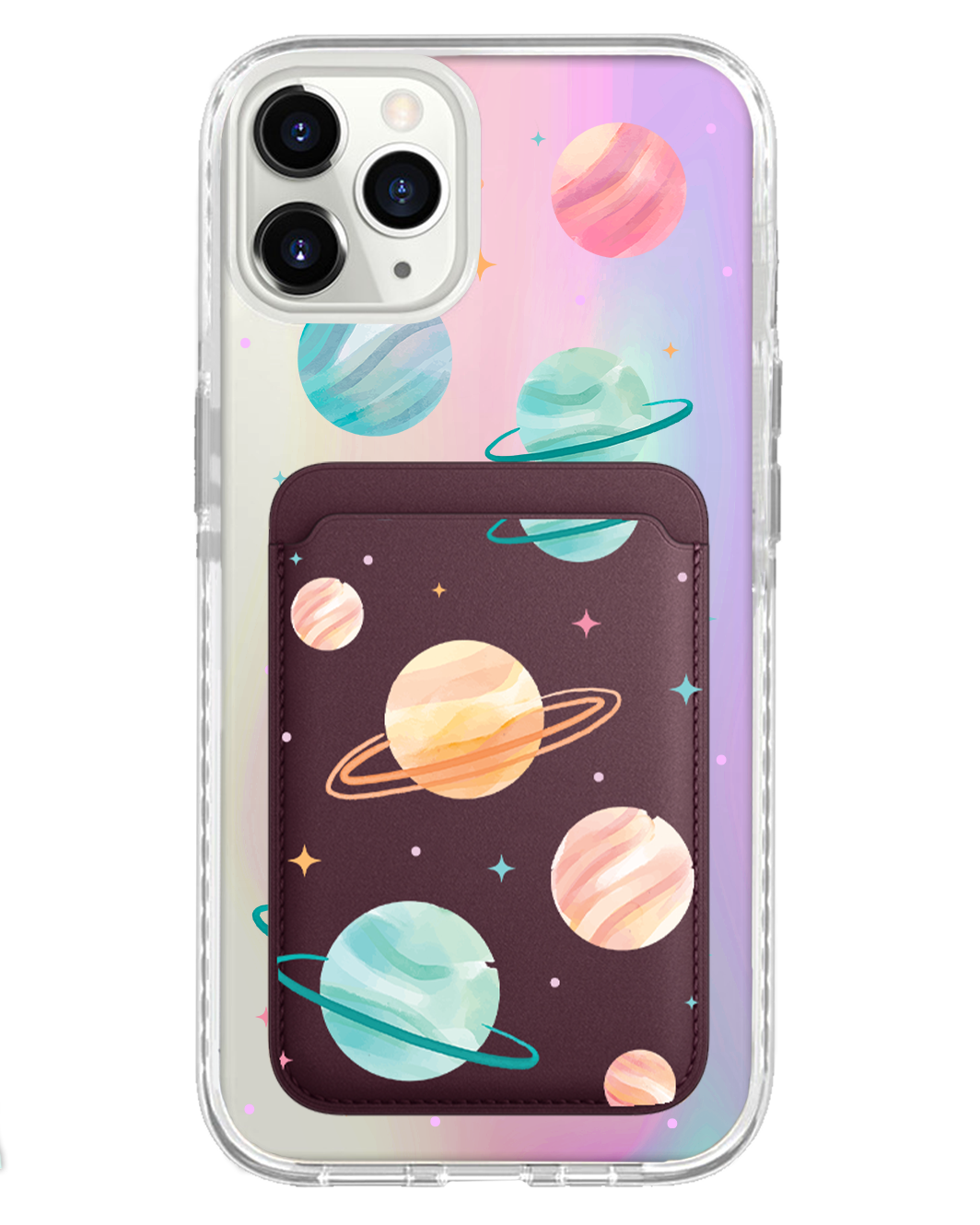 iPhone Magnetic Wallet Holo Case - Planetarium 1.0