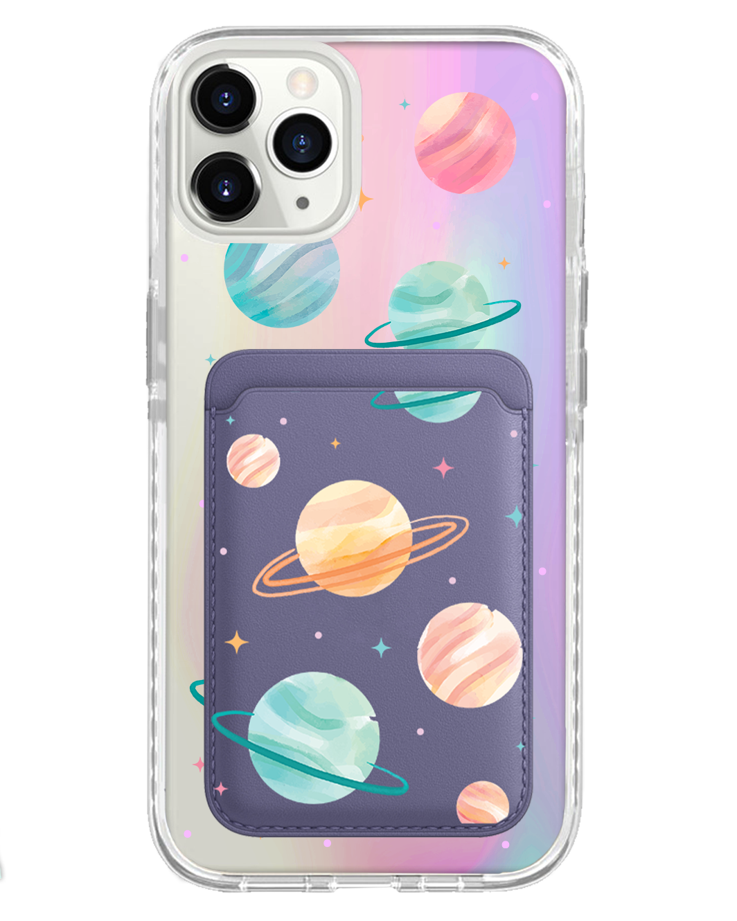 iPhone Magnetic Wallet Holo Case - Planetarium 1.0