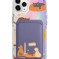 iPhone Magnetic Wallet Holo Case - Playful Cat 1.0