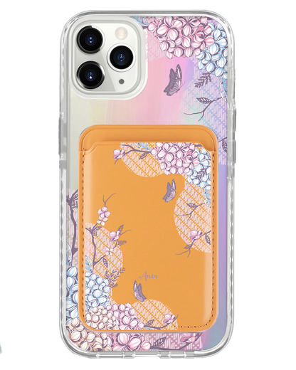 iPhone Magnetic Wallet Holo Case - Batik Floral