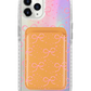 iPhone Magnetic Wallet Holo Case - Coquette Glittery Bow