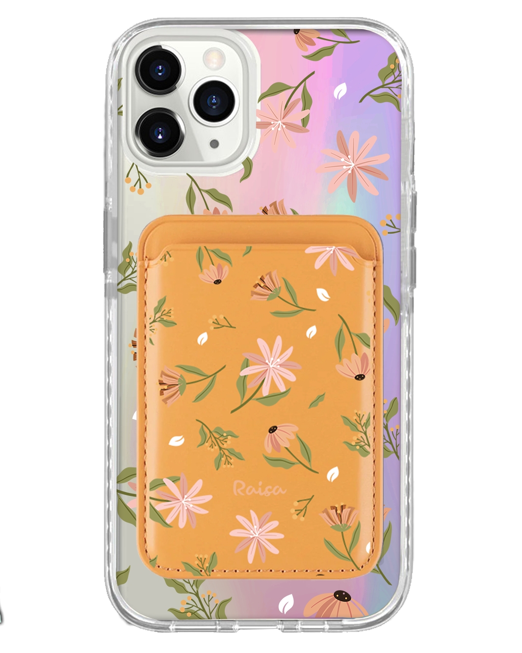 iPhone Magnetic Wallet Holo Case - Cosmos Flower – Caseuphoria