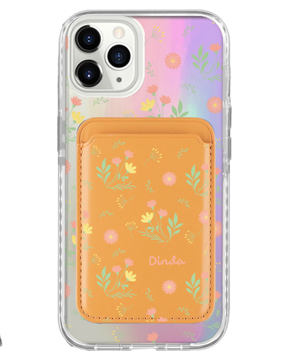 iPhone Magnetic Wallet Holo Case - Dandelion