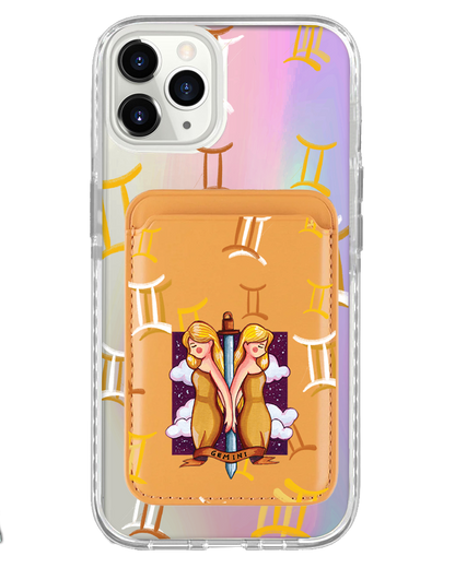 iPhone Magnetic Wallet Holo Case - Gemini