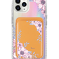 iPhone Magnetic Wallet Holo Case - Pink Blossom