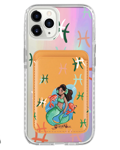 iPhone Magnetic Wallet Holo Case - Pisces