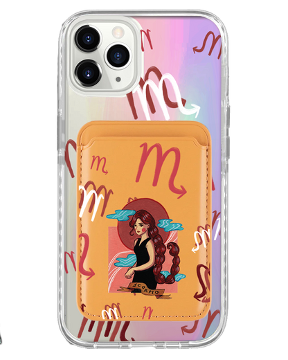 iPhone Magnetic Wallet Holo Case - Scorpio