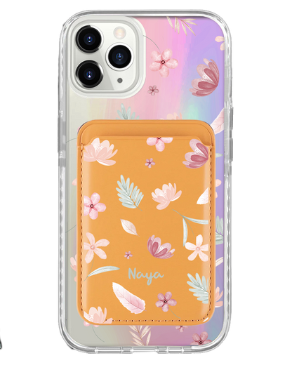 iPhone Magnetic Wallet Holo Case - Wild Flower