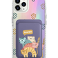 iPhone Magnetic Wallet Holo Case - Rainbow Meow 2.0