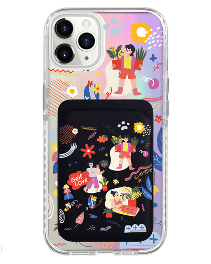iPhone Magnetic Wallet Holo Case - Self Love Sticker Pack 1.0