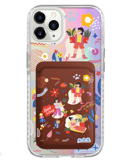 iPhone Magnetic Wallet Holo Case - Self Love Sticker Pack 1.0