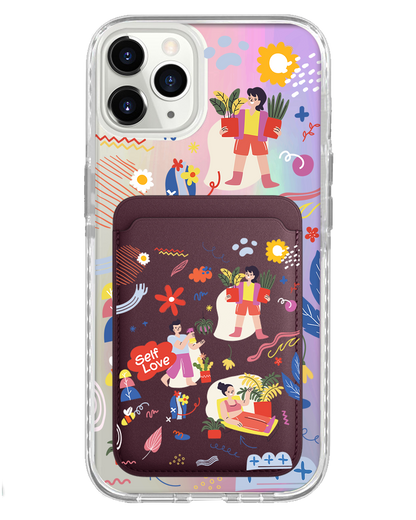 iPhone Magnetic Wallet Holo Case - Self Love Sticker Pack 1.0