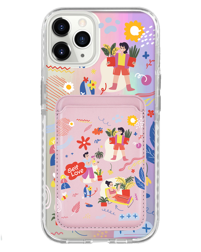 iPhone Magnetic Wallet Holo Case - Self Love Sticker Pack 1.0