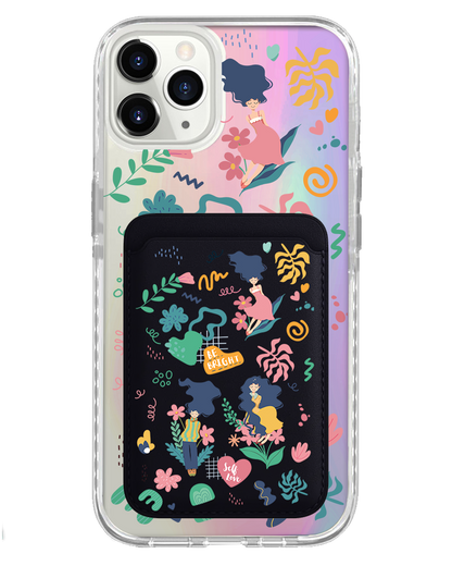 iPhone Magnetic Wallet Holo Case - Self Love Sticker Pack 2.0