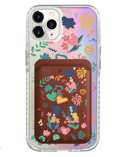 iPhone Magnetic Wallet Holo Case - Self Love Sticker Pack 2.0