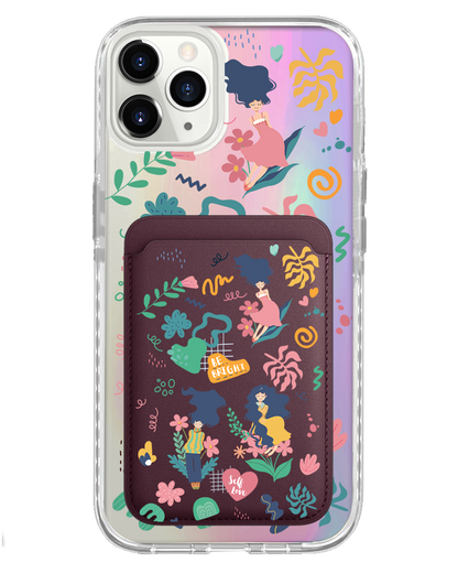 iPhone Magnetic Wallet Holo Case - Self Love Sticker Pack 2.0