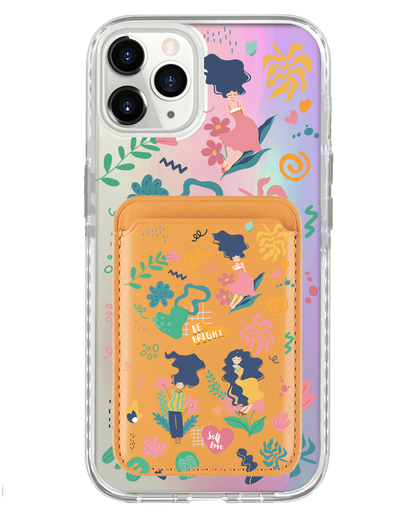 iPhone Magnetic Wallet Holo Case - Self Love Sticker Pack 2.0