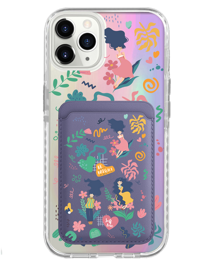 iPhone Magnetic Wallet Holo Case - Self Love Sticker Pack 2.0