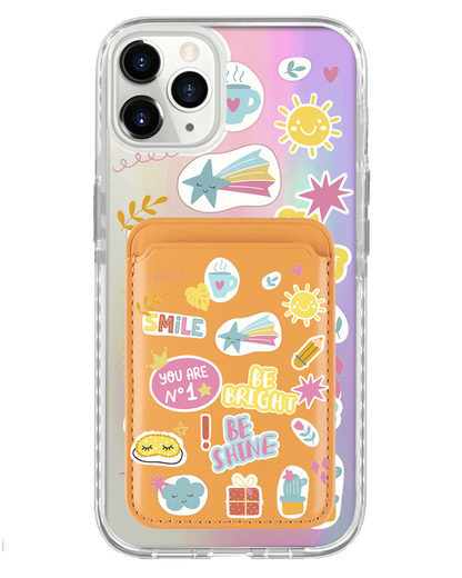 iPhone Magnetic Wallet Holo Case - Self Love Sticker Pack 3.0