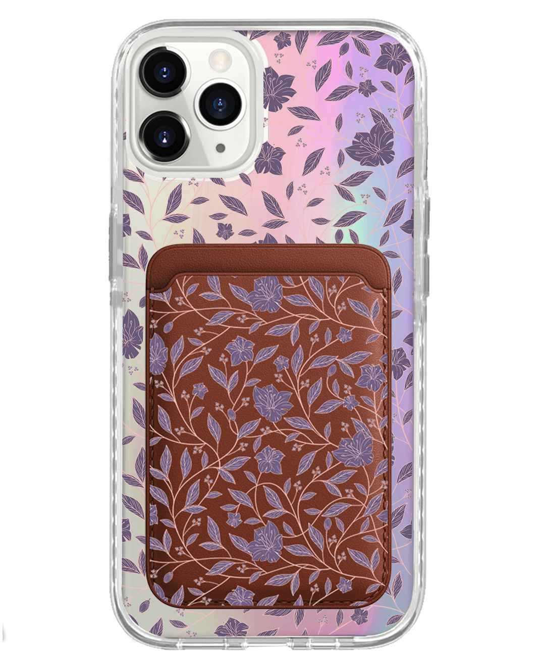 iPhone Magnetic Wallet Holo Case - Sketchy Flower 4.0