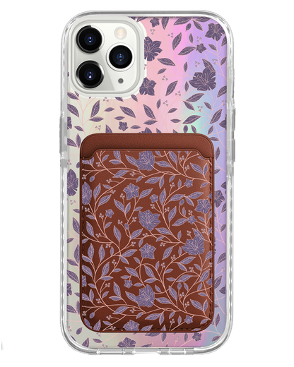 iPhone Magnetic Wallet Holo Case - Sketchy Flower 4.0