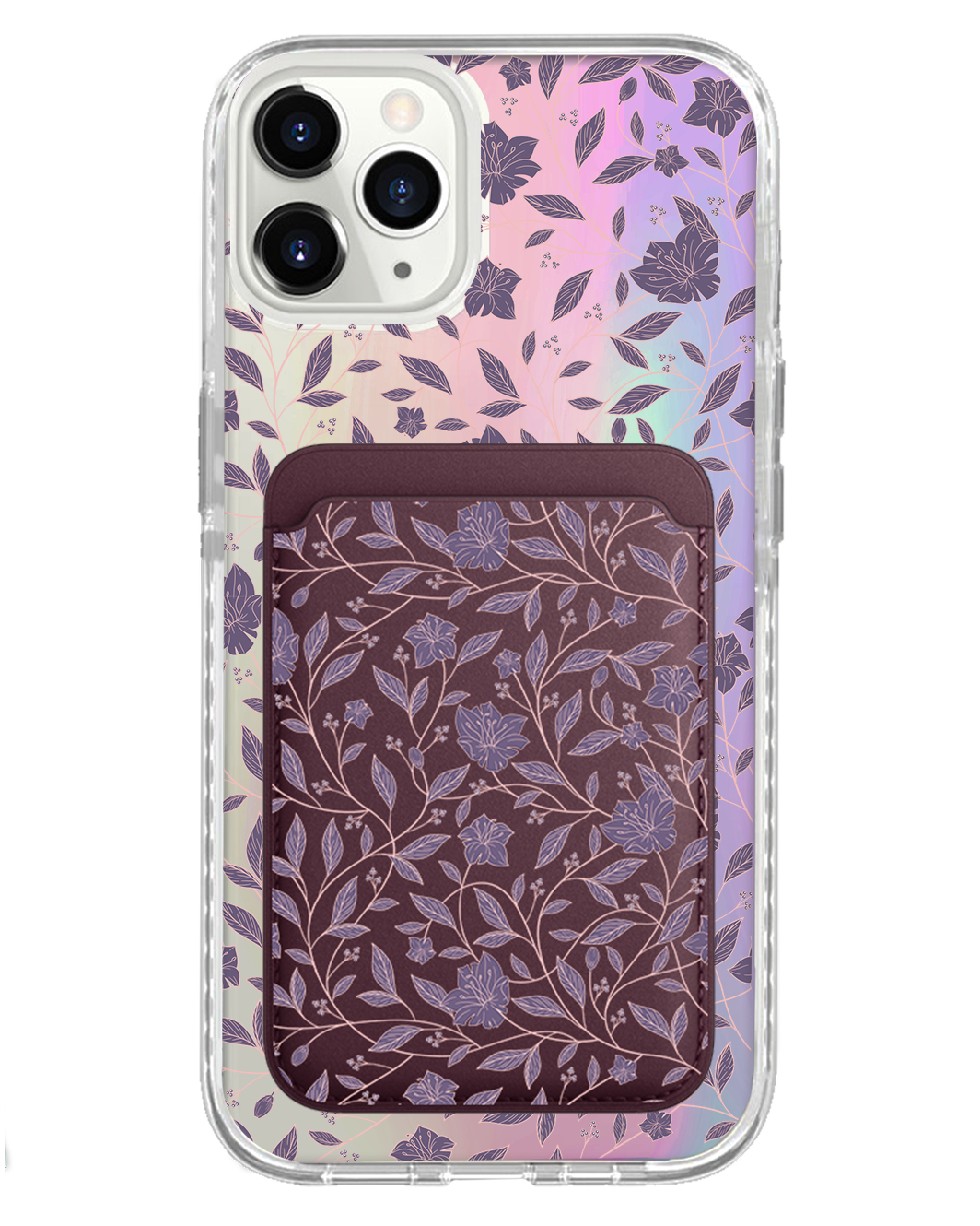 iPhone Magnetic Wallet Holo Case - Sketchy Flower 4.0