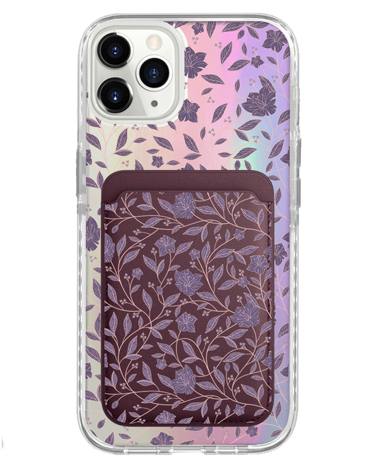 iPhone Magnetic Wallet Holo Case - Sketchy Flower 4.0