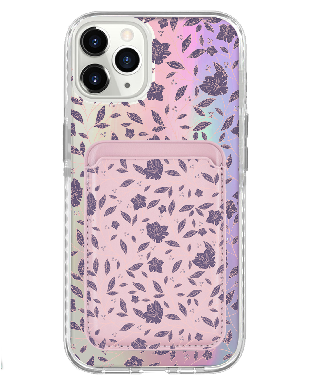 iPhone Magnetic Wallet Holo Case - Sketchy Flower 4.0