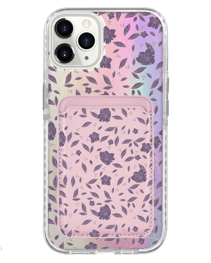iPhone Magnetic Wallet Holo Case - Sketchy Flower 4.0