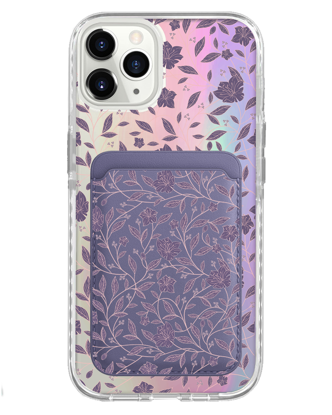 iPhone Magnetic Wallet Holo Case - Sketchy Flower 4.0