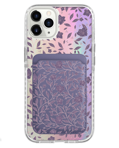 iPhone Magnetic Wallet Holo Case - Sketchy Flower 4.0