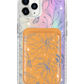 iPhone Magnetic Wallet Holo Case - Sketchy Flower & Butterfly 2.0