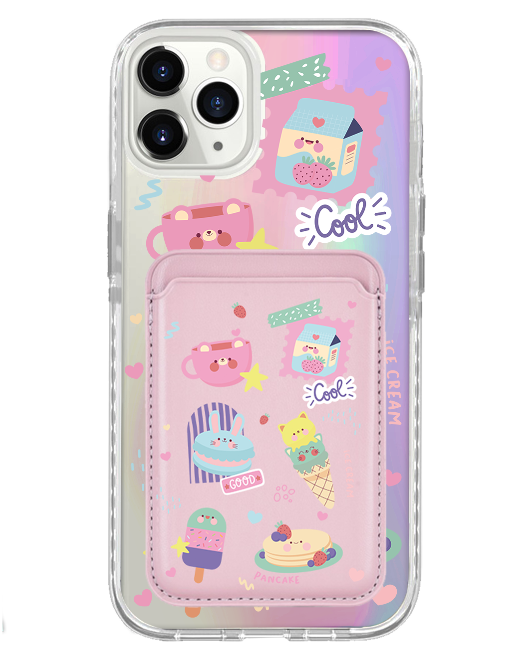 iPhone Magnetic Wallet Holo Case - Sweet Cafe