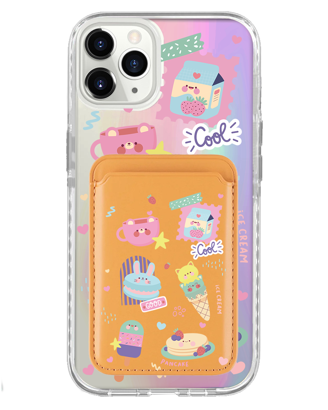 iPhone Magnetic Wallet Holo Case - Sweet Cafe