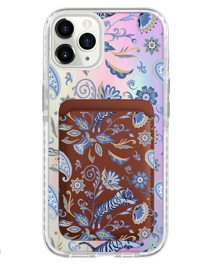 iPhone Magnetic Wallet Holo Case - Tiger & Floral 1.0
